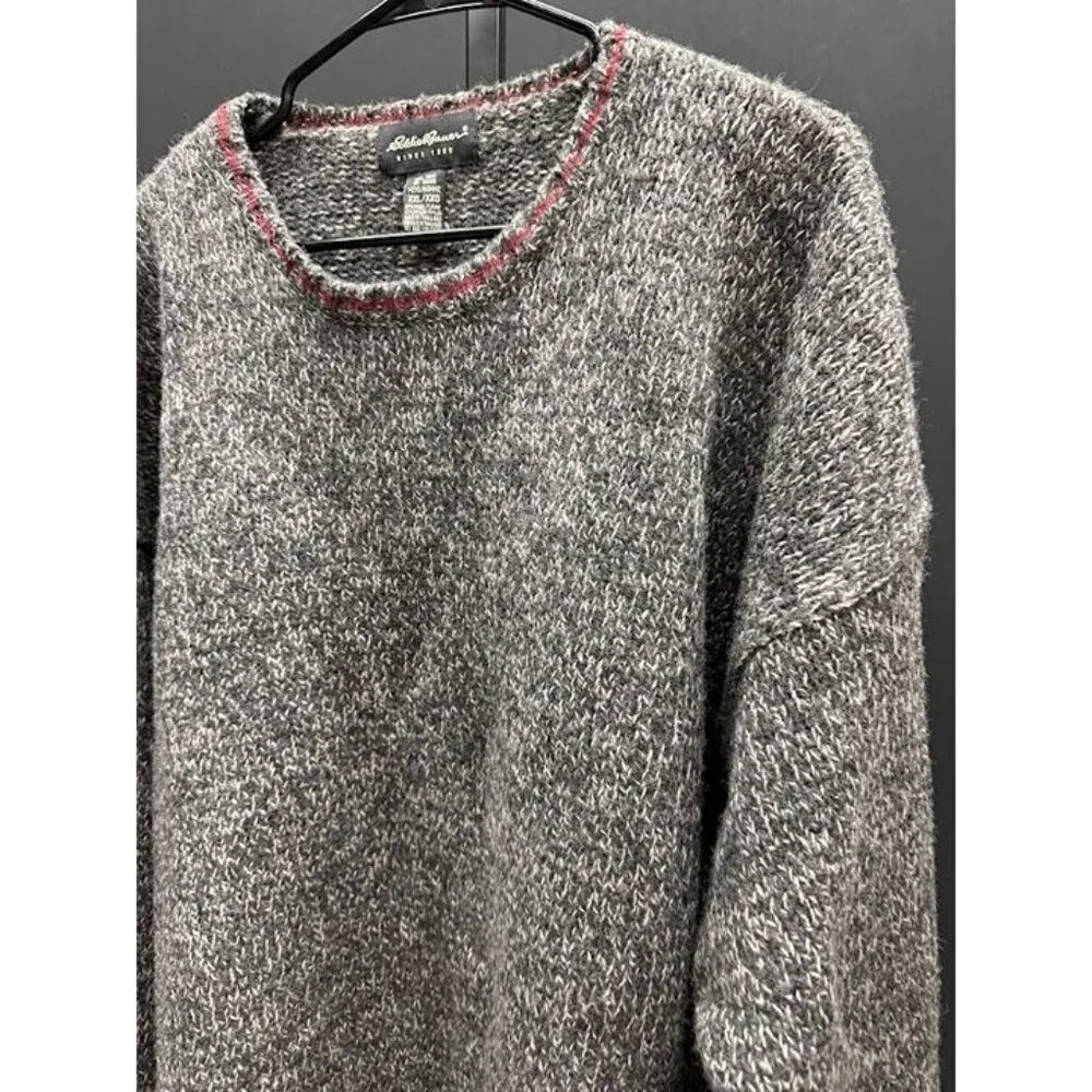 Eddie Bauer Heather Grey Wool Blend Sweater - Picture 2 of 4